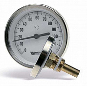 Термометр биметаллический Dn63 с погружной гильзой 50мм 1/2” 0...120°С Watts