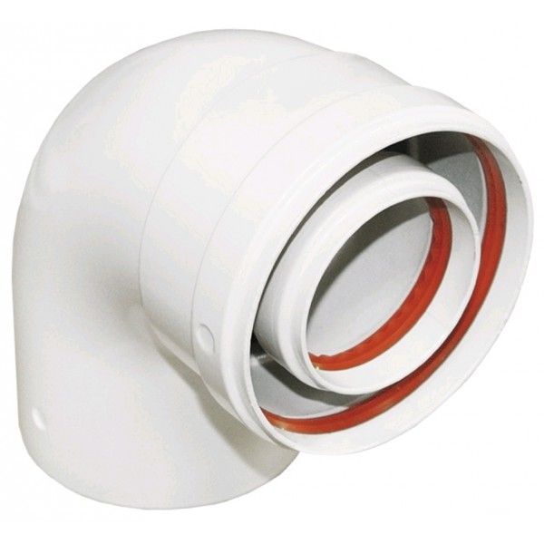 Коаксиальный отвод 90° DN 80/125, HT Baxi