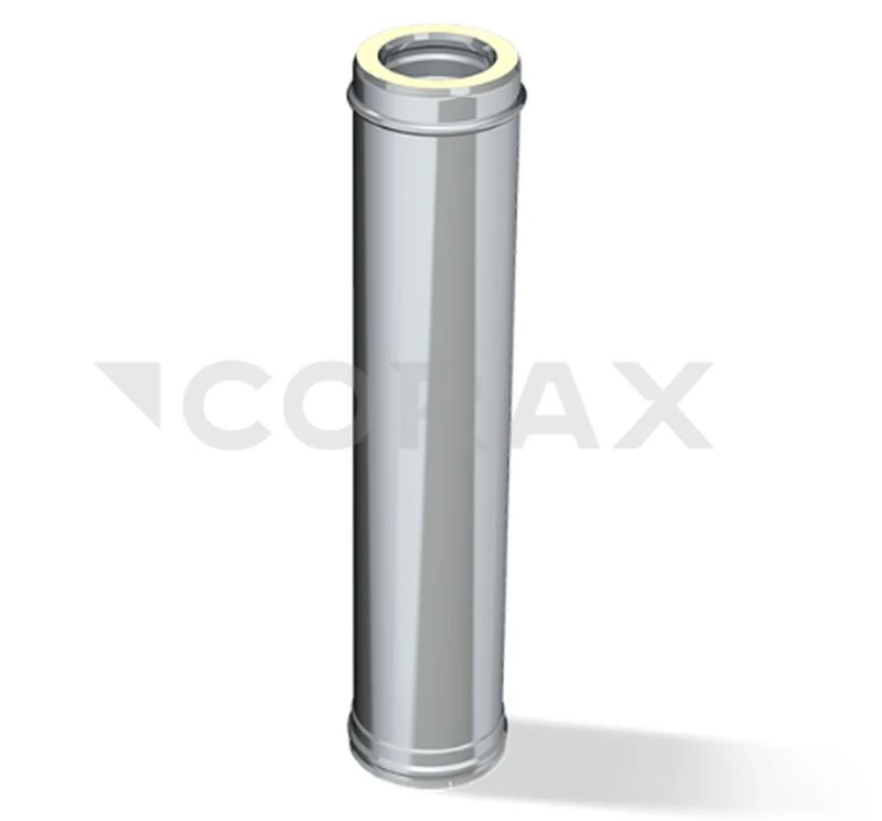 Сэндвич-труба 150(430/0,5)х250(430/0,5) L=1м нержавеющая сталь Corax