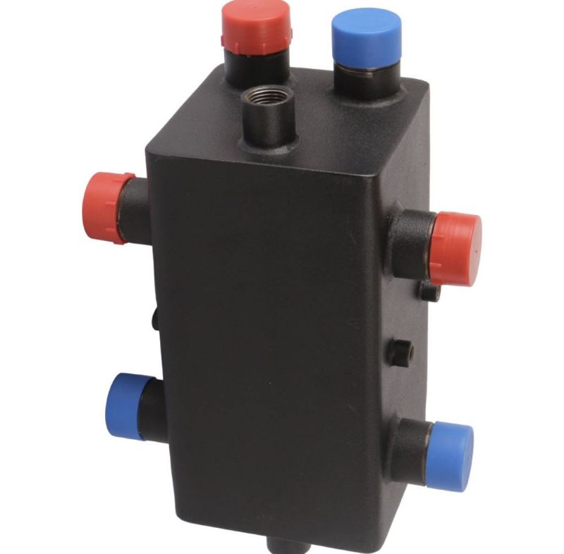 Коллектор распределительный на 2 контура с гидроразделителем 1” Rommer