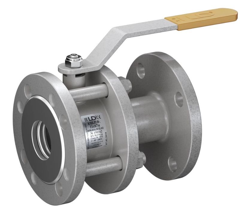 Кран шаровой фланцевый 11с67п DN 65 PN 16 (Ст. 20) КШ.Р.Ф.065.016.П/П.02, LD