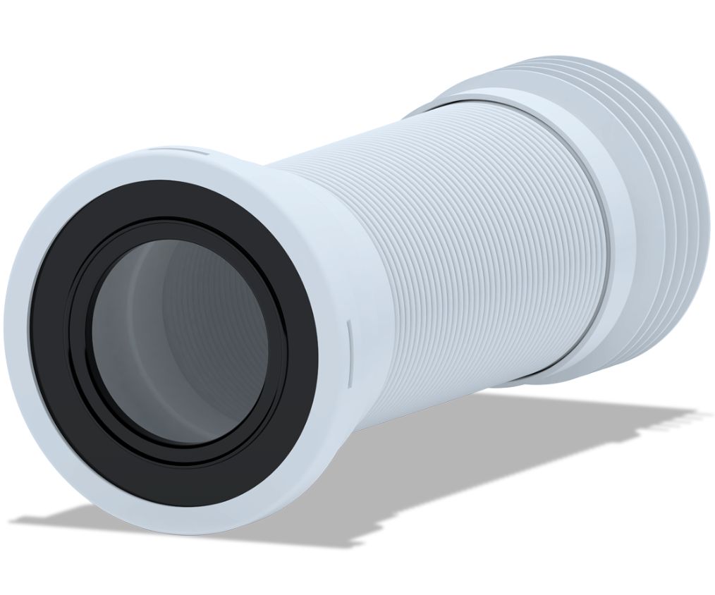 Удлинитель гибкий для унитаза с металлической спиралью 110мм (260-560мм) АНИ Пласт K928