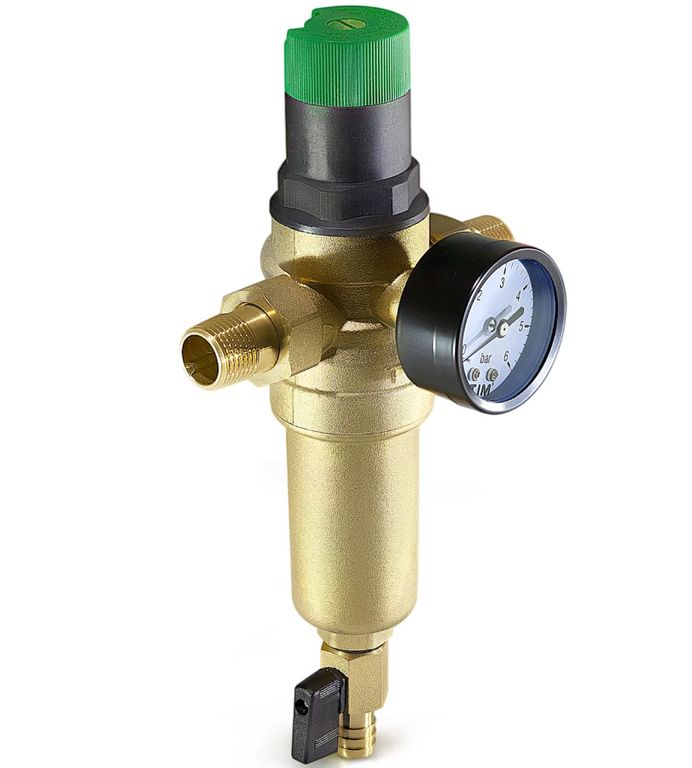 Фильтр промывной с редуктором на горячую воду 1” Tim