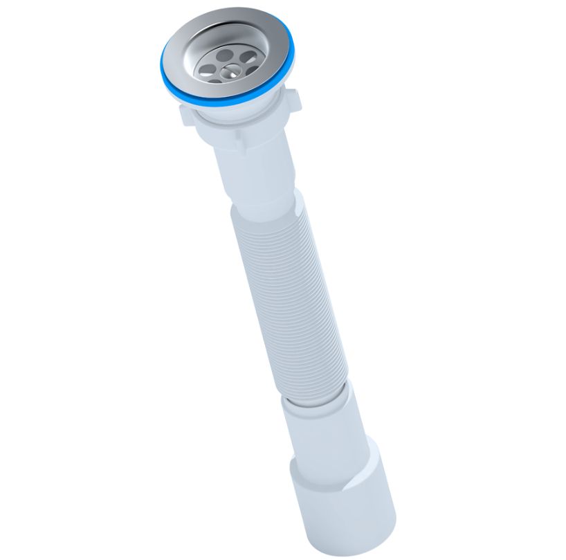 Сифон гофрированный 1 1/2”х40/50 (396-806мм) АНИ пласт G106
