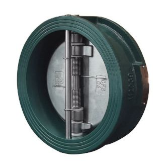 Клапан обратный чугунный двухстворчатый (нерж.) межфланцевый DN  80 PN 16 Gala