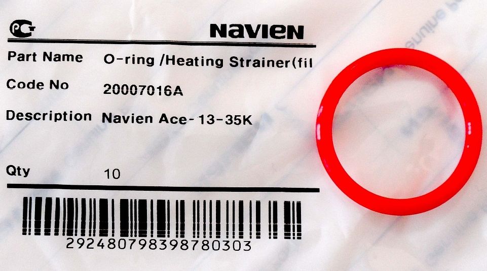 Кольцо уплотнительное фильтра ГВС (Silicone,Ø29.7×3.5, красное) Navien