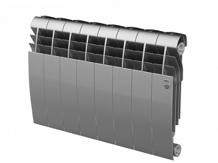Радиатор биметаллический Royal Thermo BiLiner 350 Silver Satin,  8 секций
