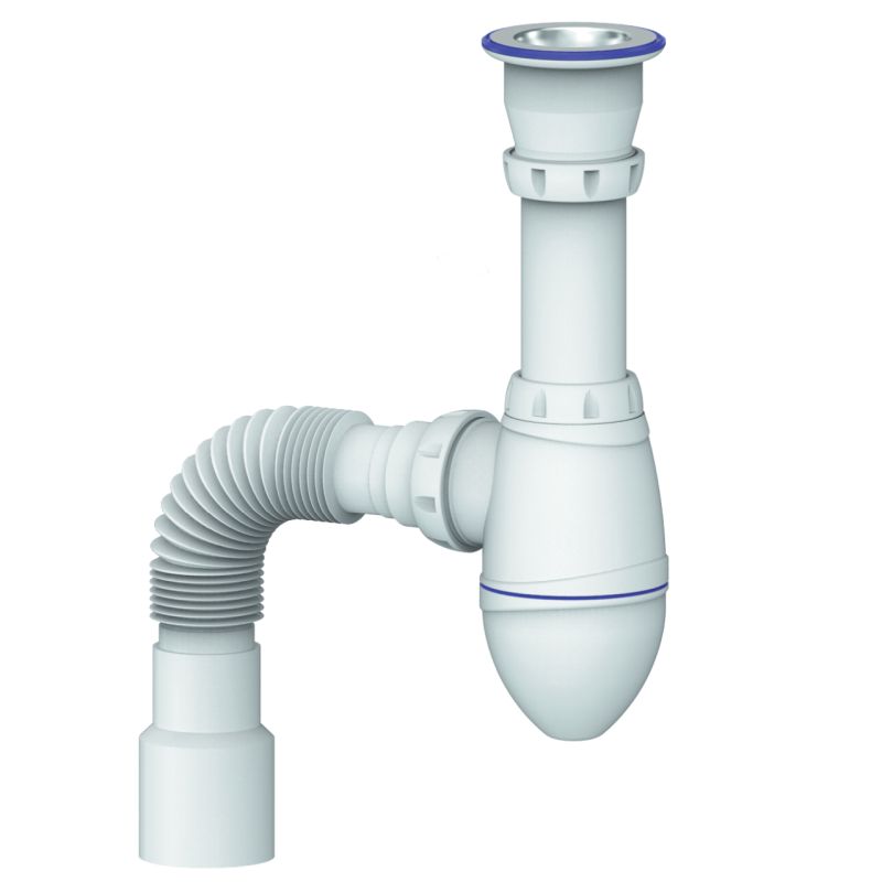 Сифон 1 1/2”х40 с гофрой 40х40/50 Unicorn A220