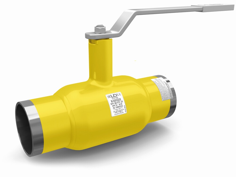 Кран шаровой для газа стандартнопроходной приварной DN65 PN25 (Сталь20) КШ.Ц.П.GAS.065.025.Н/П.02, LD