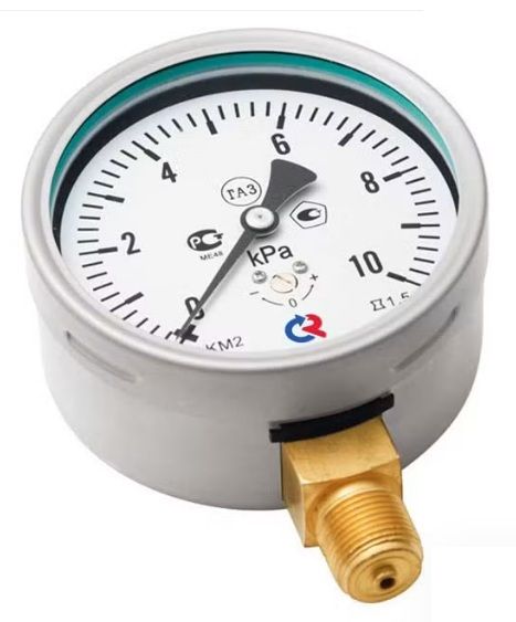 Манометр (напоромер) КМ-22Р (0...60)kPа, Ф100 мм, кл. 1,5, радиальный штуцер М20х1,5