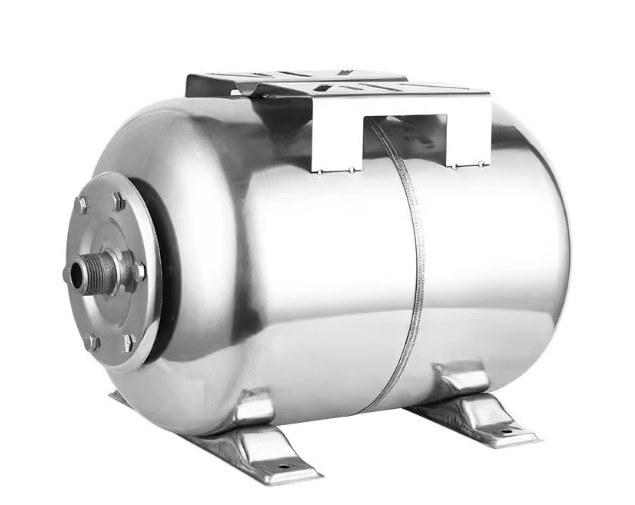 Гидроаккумулятор горизонтальный 24л из нержавеющей стали (мембрана EPDM, d-265мм, 1")