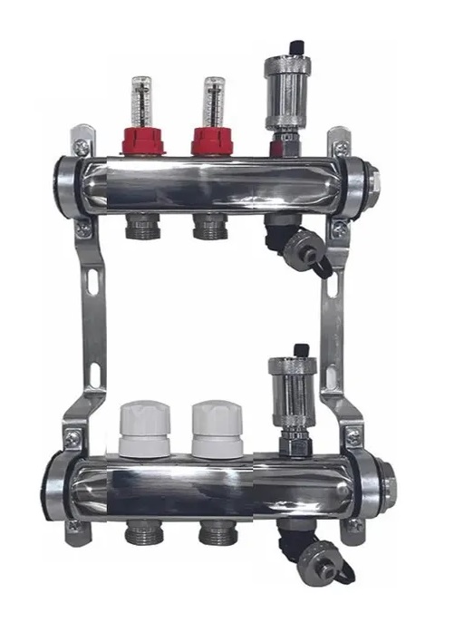 Коллекторная группа с расходомерами  2 выхода Aqualink