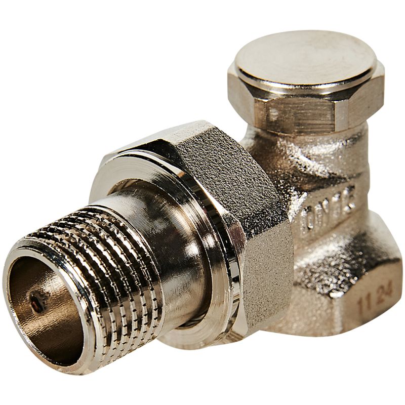 Клапан запорно-балансировочный угловой 1/2” Rommer