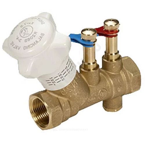 Клапан балансировочный R206B 1 1/4” со штуцерами и сливом Giacomini