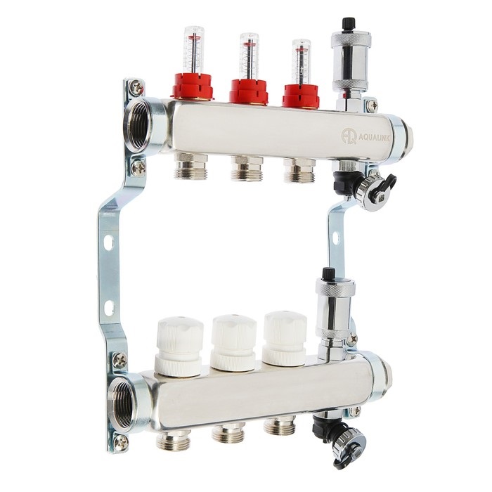 Коллекторная группа с расходомерами  3 выхода Aqualink