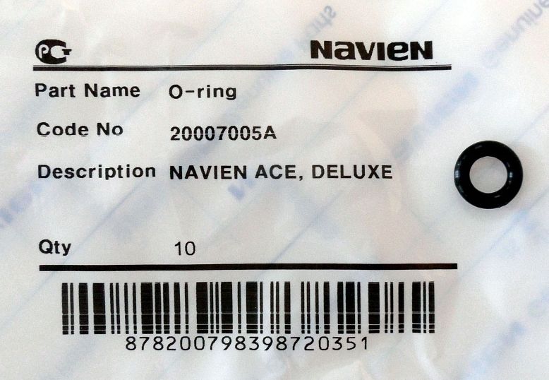 Кольцо уплотнительное для кронштейна манометра (Silicone,Ø11.0×6.0, черное) Navien