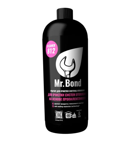 Реагент для очистки систем отопления на основе пропиленгликоля Mr.Bond® Cleaner 812 (1л)