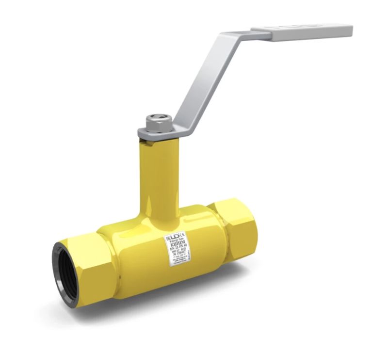 Кран шаровой стандартнопроходной муфтовый газовый DN  15 PN 40 (Ст. 20) КШ.Ц.М.GAS.015.040.Н/П.02, LD