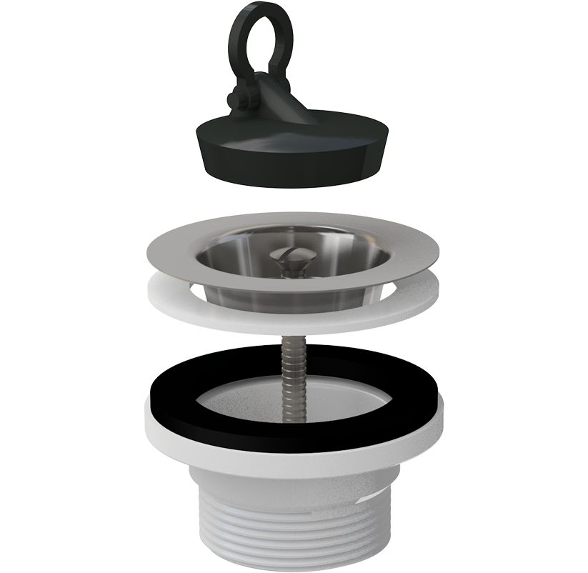 Донный клапан сифона для мойки 6/4” с нержавеющей решёткой DN 70 Alcaplast A33