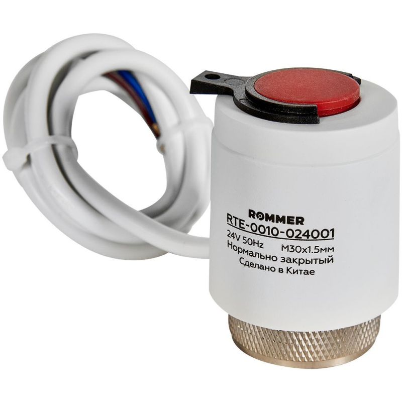 Сервопривод электротермический компактный Rommer RTE-0010 (НЗ, 24В)