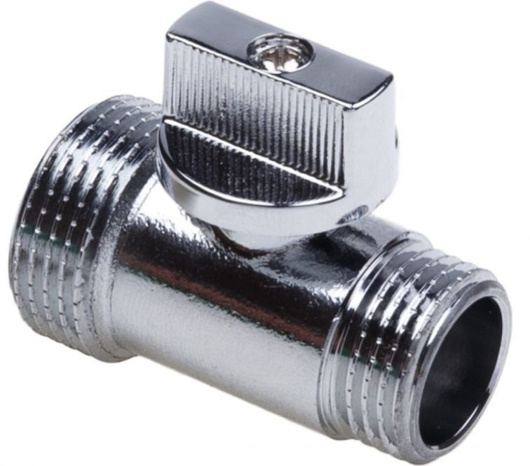 Кран шаровой мини 1/2”х3/4” ш/ш (хром) Aqualink