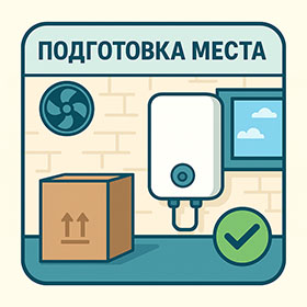 Подготовка места для установки