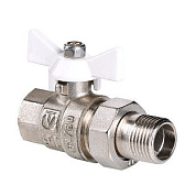 Кран шаровой с американкой  1/2” Valtec Base с белой бабочкой