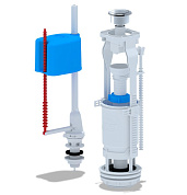Набор с нижней подводкой 1/2” с пластиковым штуцером кнопка металлизированная эконом АНИ пласт WC6550M