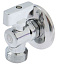 Кран угловой для подключения приборов 1/2”х3/4” (хром) Tim