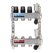 Коллекторная группа без расходомеров  3 выхода (нерж. сталь) TIM