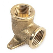Уголок   1/2” г/г с креплением (латунь) Stout