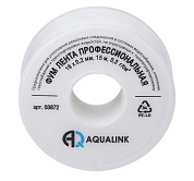 ФУМ-лента Aqualink для воды профессиональная (19х0,2мм, 15м)