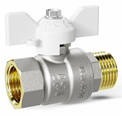 Кран шаровой   3/4” г/ш, бабочка (white) LD Pride 47.20.В-Н.Б