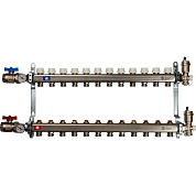 Коллекторная группа в сборе без расходомеров 12 выходов (нерж. сталь) Stout