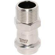 Переходник прессовой из нерж. стали 18х1/2” НР Rommer