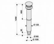 Комплект дымовых труб DN 60/100, 1000 мм Protherm