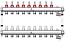 Коллекторная группа с расходомерами  9 выходов (нерж. сталь) Wester W902.9