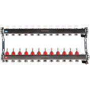 Коллекторная группа с расходомерами 12 выходов (нерж. сталь) Rommer