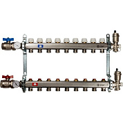 Коллекторная группа в сборе без расходомеров 9 выходов (нерж. сталь) Stout