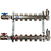 Коллекторная группа в сборе без расходомеров 6 выходов (нерж. сталь) Stout