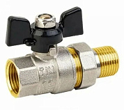 Кран шаровой с американкой (усиленный) 1” бабочка Tim