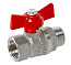 Кран шаровой   3/4” г/ш, бабочка 11Б27п1 (никель) БАЗ