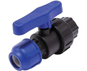 Кран шаровой ПНД 20х1/2” ВР Tebo