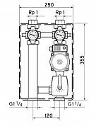 Насосная группа для регулируемого контура со смесителем R3/4
