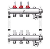 Коллекторная группа в сборе с расходомерами  3 выхода (нерж. сталь) Wester W902.3