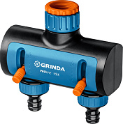 Распределитель двухканальный 1”х3/4” Grinda PROLine