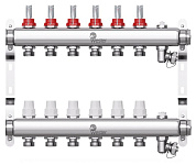 Коллекторная группа в сборе с расходомерами  6 выходов (нерж. сталь) Wester W902.6