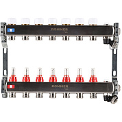 Коллекторная группа с расходомерами  7 выходов (нерж. сталь) Rommer