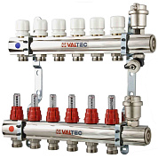 Коллекторная группа с расходомерами в сборе 1”х3/4” 3 выхода Valtec