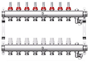 Коллекторная группа в сборе с расходомерами  8 выходов (нерж. сталь) Wester W902.8